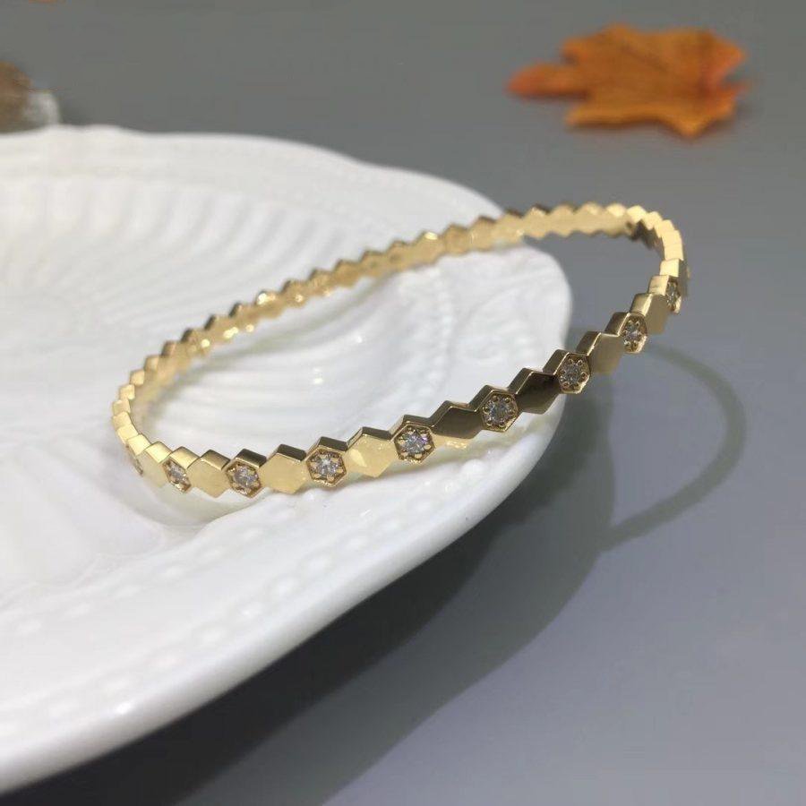 [moco jewelrys]BEE LOVE GOLD DIAMOND BRACELET