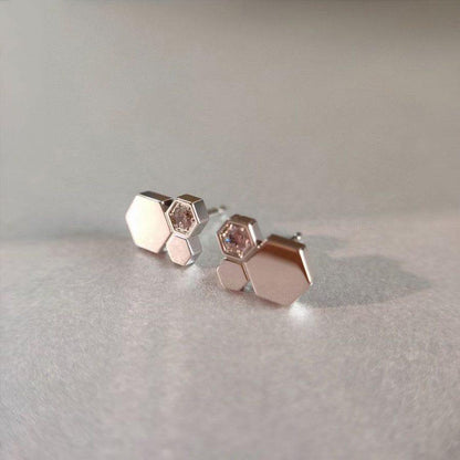 [moco jewelrys]BEE LOVE SILVER DIAMOND EARRINGS