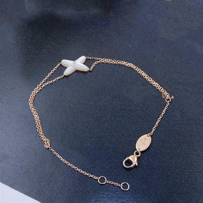 [moco jewelrys]JEUX BRACELET WHITE MOP PINK GOLD 1 DIAMOND