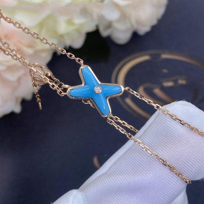[moco jewelrys]JEUX BRACELET TURQUOISE PINK GOLD 1 DIAMOND