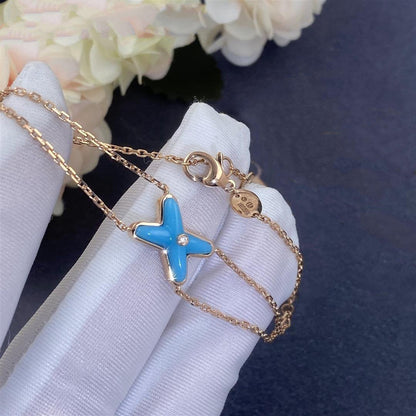 [moco jewelrys]JEUX BRACELET TURQUOISE PINK GOLD 1 DIAMOND
