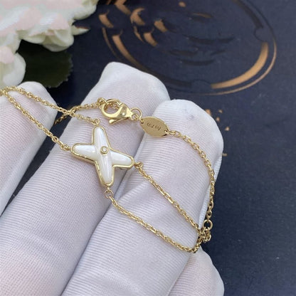 [moco jewelrys]JEUX BRACELET WHITE MOP GOLD 1 DIAMOND