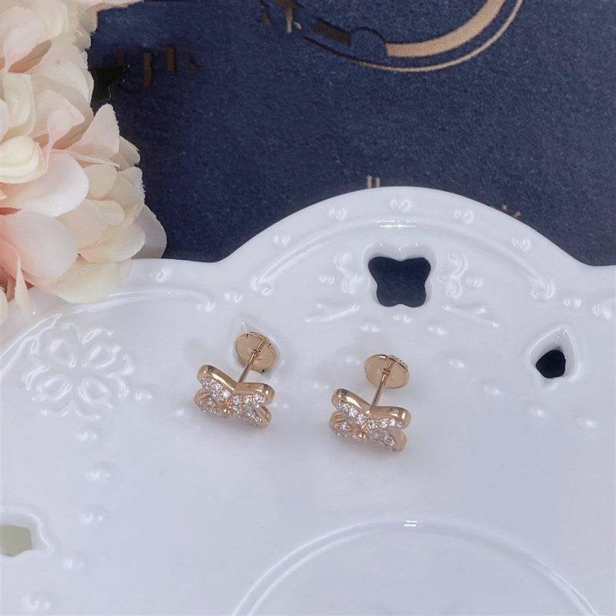 [moco jewelrys]JEUX DE PINK GOLD DIAMOND EARRINGS