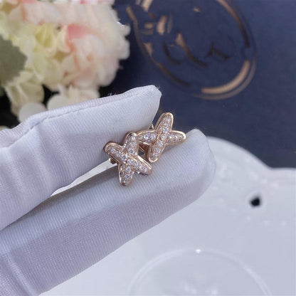 [moco jewelrys]JEUX DE PINK GOLD DIAMOND EARRINGS