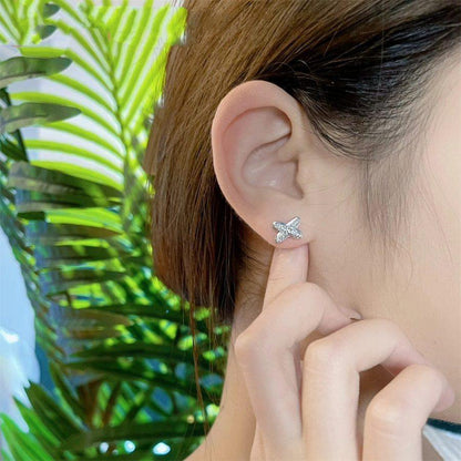 [moco jewelrys]JEUX DE SILVER DIAMOND EARRINGS