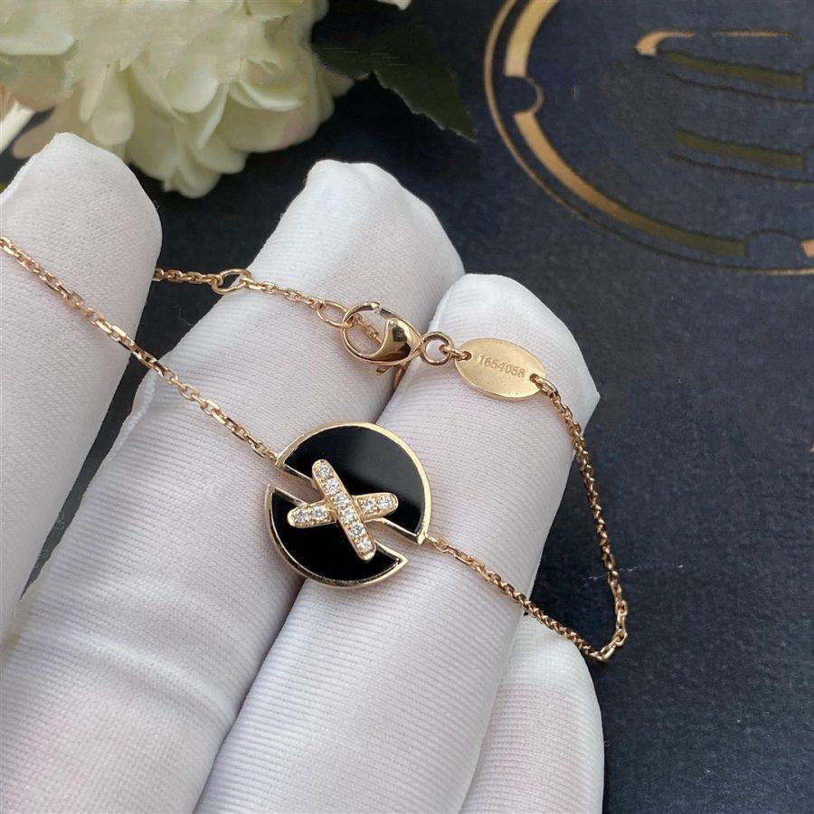 [moco jewelrys]JEUX DE BRACELET ONYX PINK GOLD DIAMOND