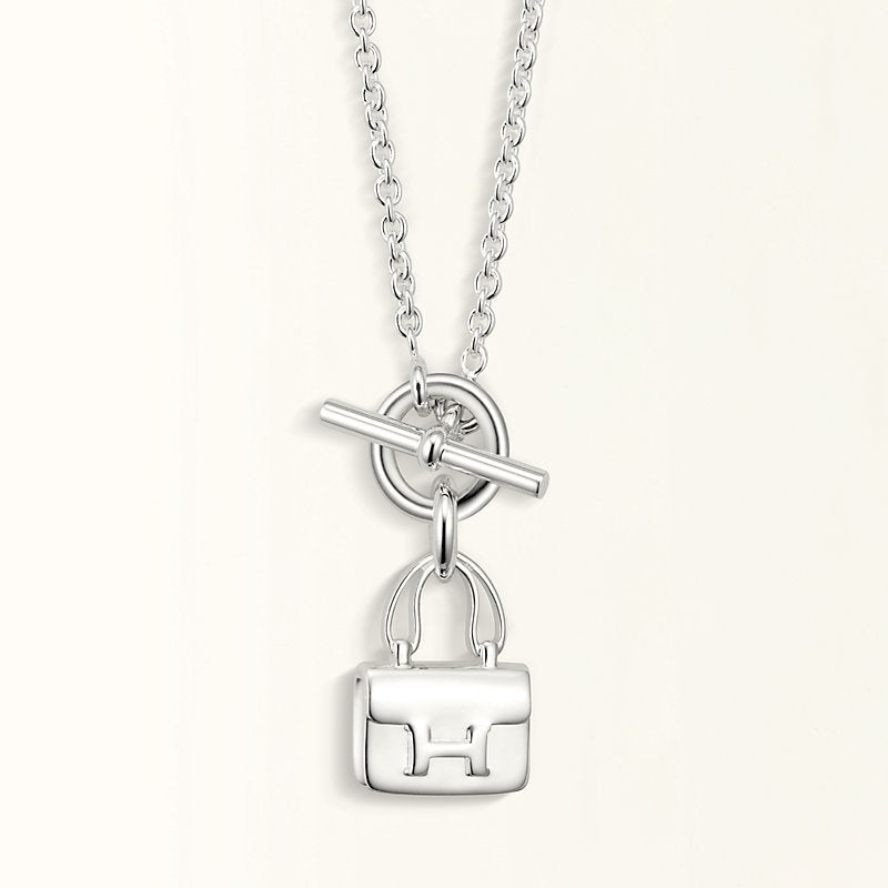 [moco jewelrys]POP H PEDANT SILVER NECKLACE