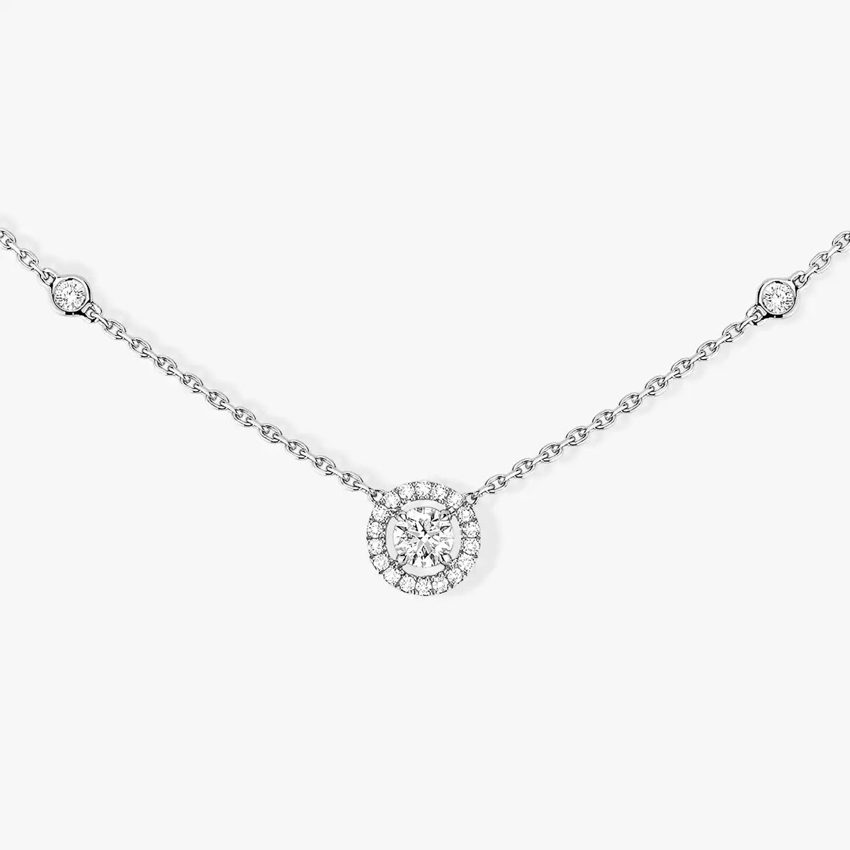 [moco jewelrys ]Diamond Necklace 0,20ct Brilliant Shape Joy