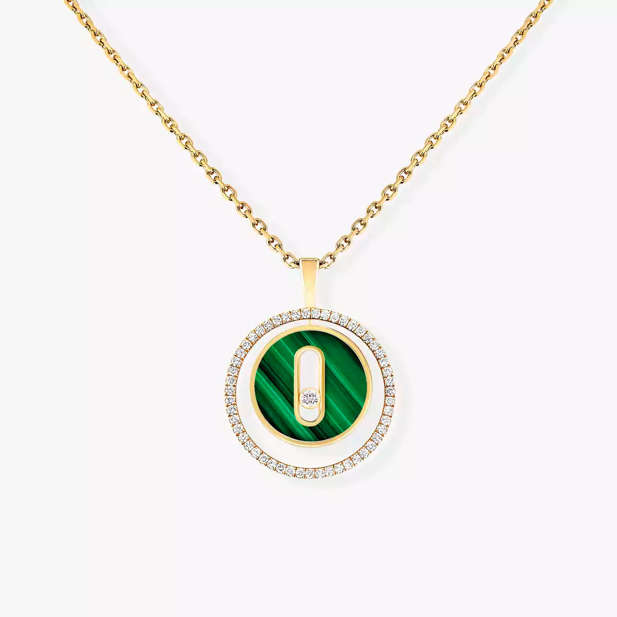 [moco jewelrys]Lucky Move Diamond Necklace in Rose Gold and White Mother-of-Pearl
