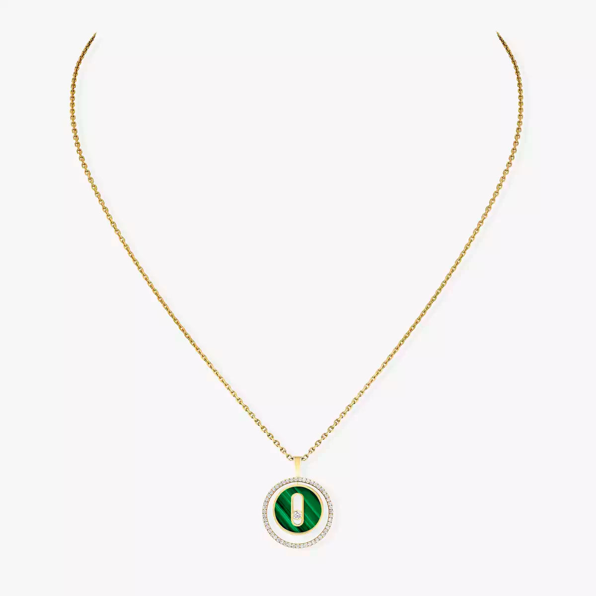 [moco jewelrys]Lucky Move Diamond Necklace in Rose Gold and White Mother-of-Pearl