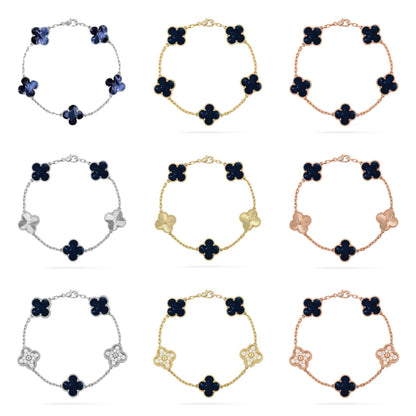 [Moco jewelrys]CLOVER 5 MOTIF PIETERSITE BRACELET COLLECTION