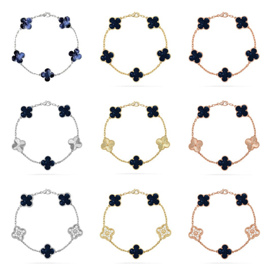 [Moco jewelrys]CLOVER 5 MOTIF PIETERSITE BRACELET COLLECTION