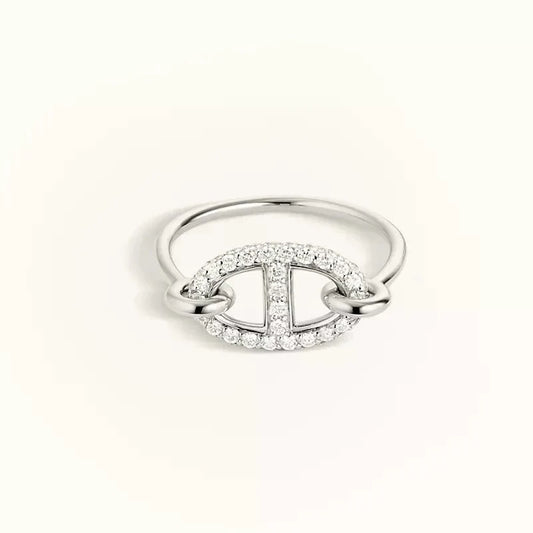 [moco jewelrys]RONDE SMALL SILVER DIAMOND RING