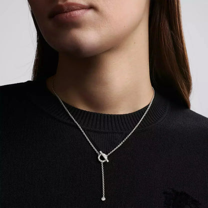 [moco jewelrys]FINESSE SILVER DIAMOND NECKLACE