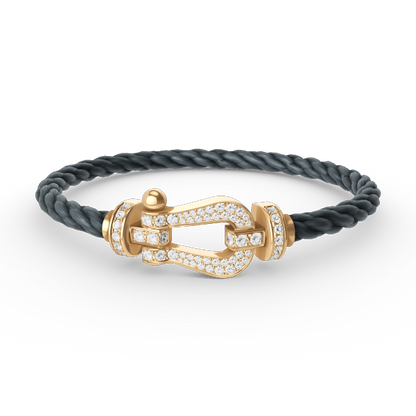 [moco jewelrys]FORCE LARGE HORSESHOE FULL DIAMOND BRACELET GOLD