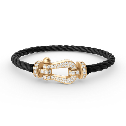 [moco jewelrys]FORCE LARGE HORSESHOE FULL DIAMOND BRACELET GOLD