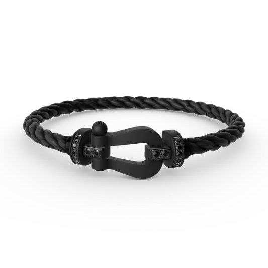 [moco jewelrys]FORCE LARGE SERIES HORSESHOE BLACK SAMURAI BRACELET