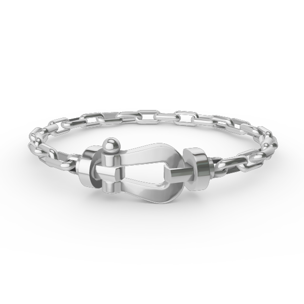 [moco jewelrys]FORCE LARGE HORSESHOE CLASP  METAL BRACELET