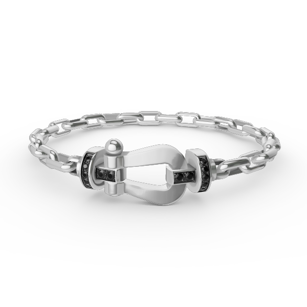 [moco jewelrys]FORCE LARGE HORSESHOE CLASP  METAL BRACELET