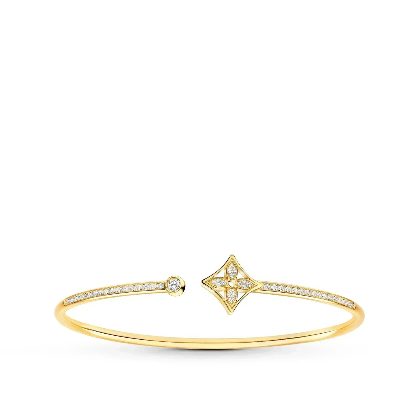 [moco jewelrys]IDYLLE GOLD OPEN BRACELET DIAMOND PAVED