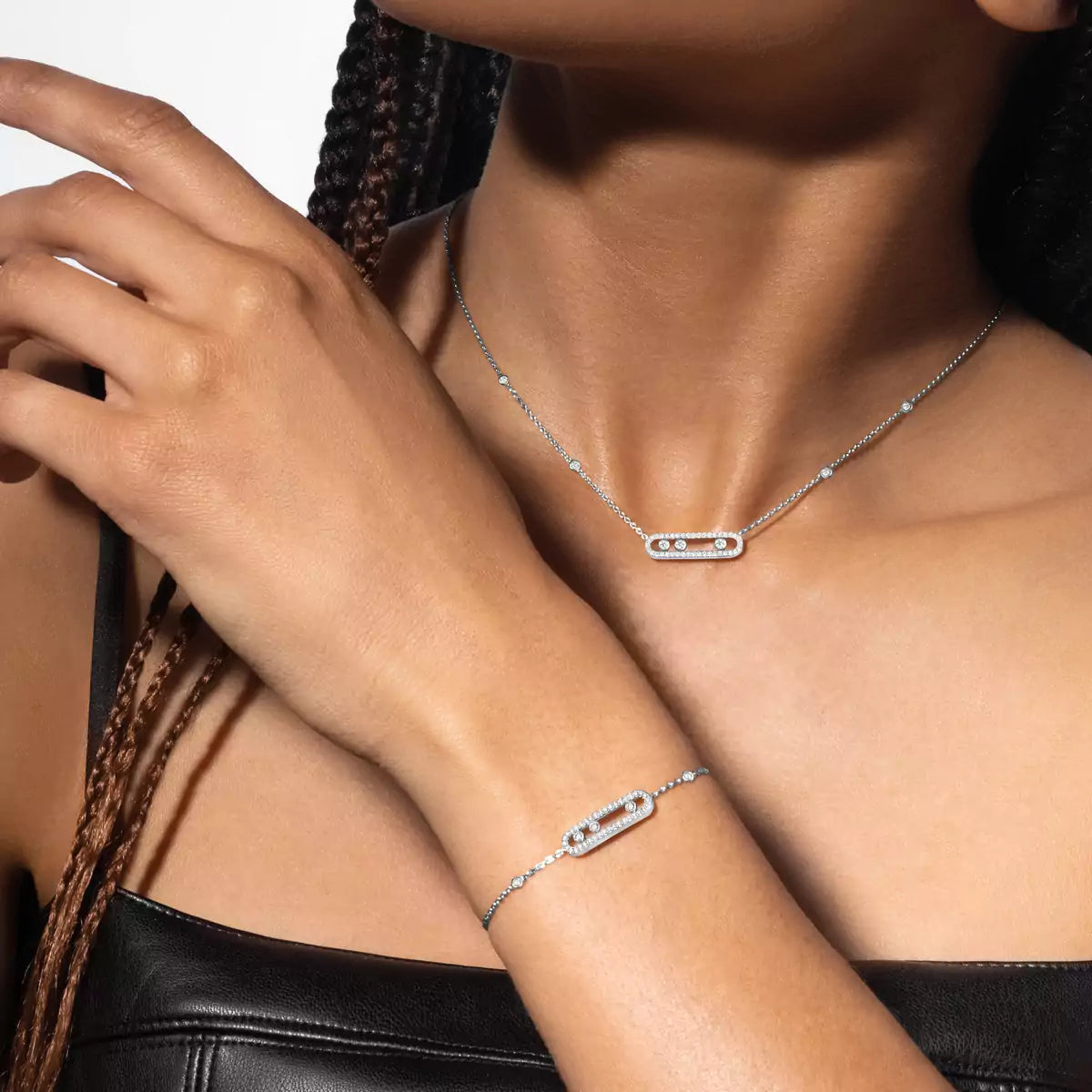 [moco jewelrys ]Pavé Baby Move Diamond Bracelet