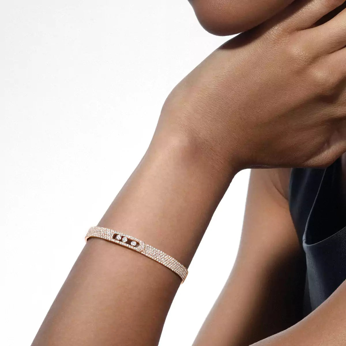 [moco jewelrys ]Move Noa Full Pavé Diamond Bangle Bracelet