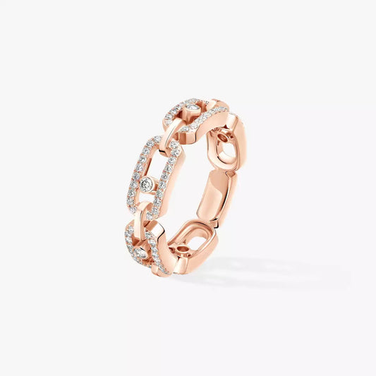 [moco jewelrys ]Move Link Pave_-Set Diamond Ring in Gold