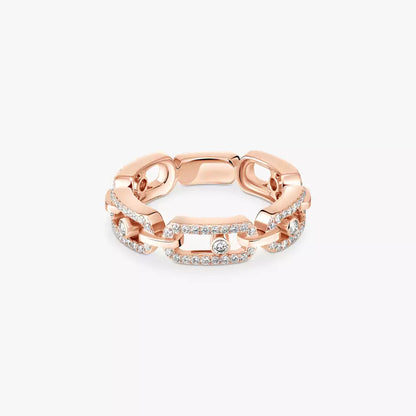 [moco jewelrys ]Move Link Pave_-Set Diamond Ring in Gold