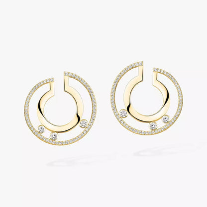 [moco jewelrys ]Move Romane Small Diamond Hoop Earrings