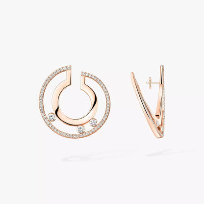 [moco jewelrys ]Move Romane Small Diamond Hoop Earrings