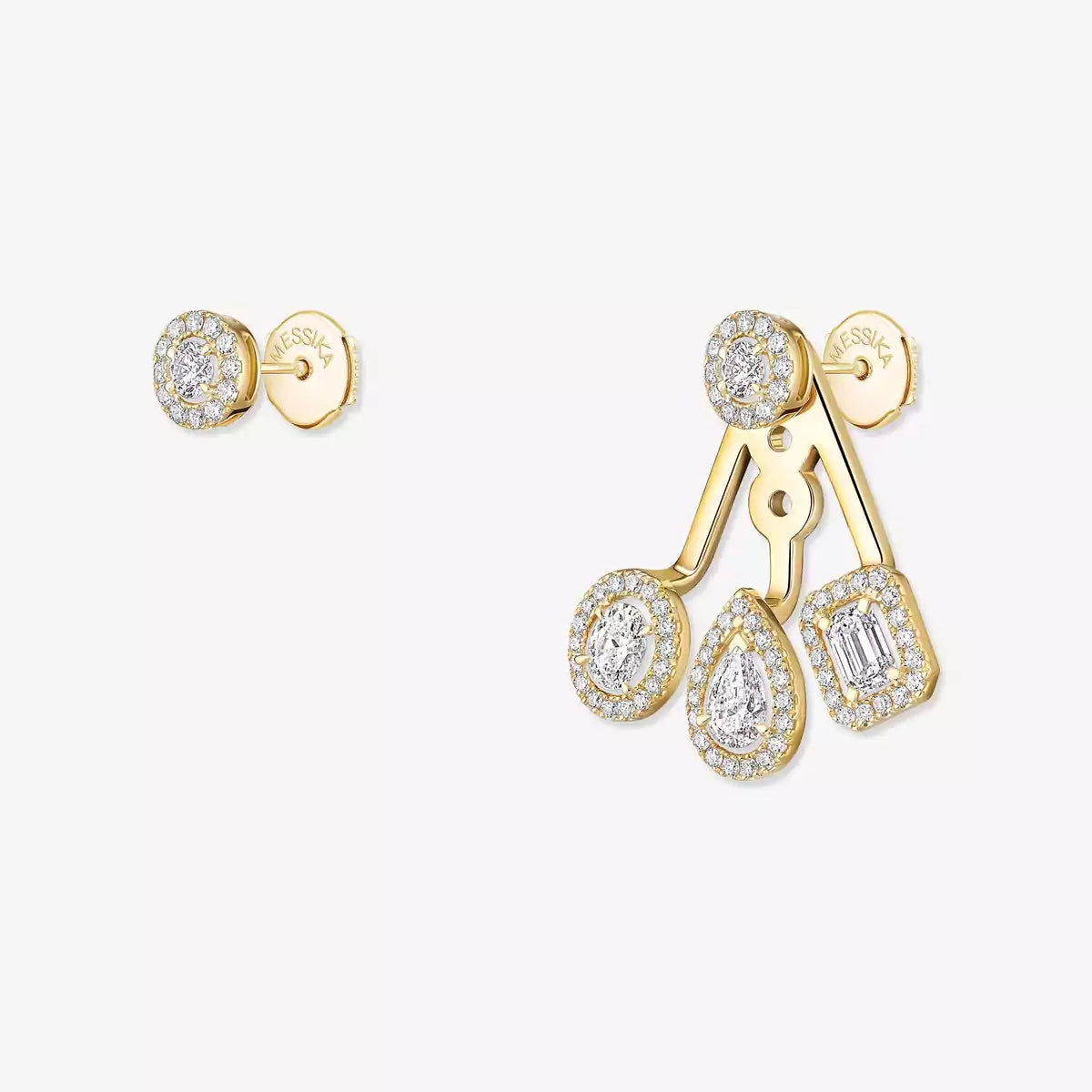 [moco jewelrys ] My Twin Trio  Diamond Earrings