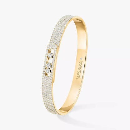 [moco jewelrys ]Move Noa Full Pavé Diamond Bangle Bracelet