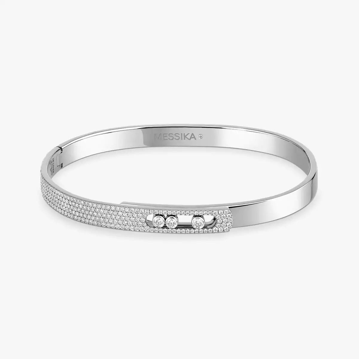 [moco jewelrys ]Move Noa Rose Gold Pavé Diamond Bangle Bracelet