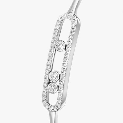 [moco jewelrys ]Move Pavé Diamond Bangle Bracelet M