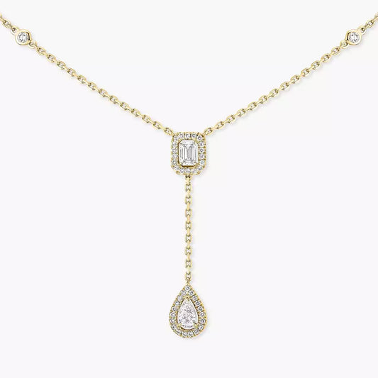 [moco jewelrys ]Gold Diamond Tie Necklace