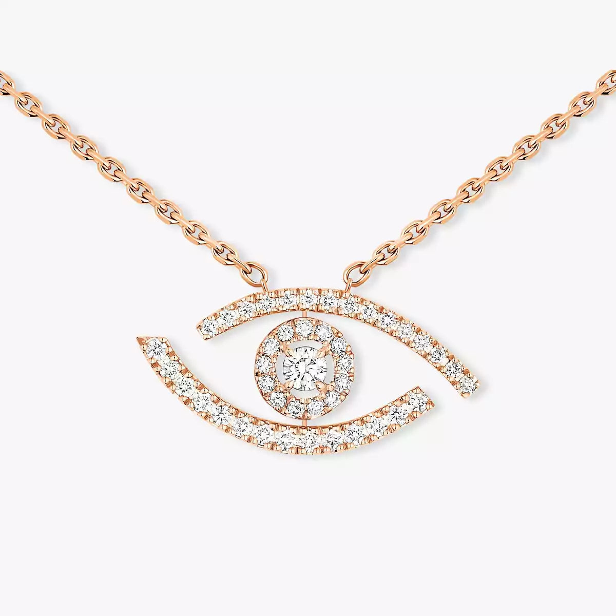 [moco jewelrys]Pave_ Diamond Necklace Lucky Eye