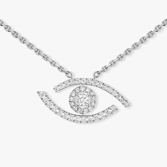 [moco jewelrys]Pave_ Diamond Necklace Lucky Eye