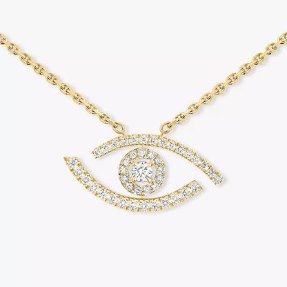 [moco jewelrys]Pave_ Diamond Necklace Lucky Eye