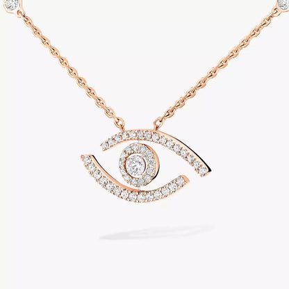 [moco jewelrys]Pave_ Diamond Necklace Lucky Eye