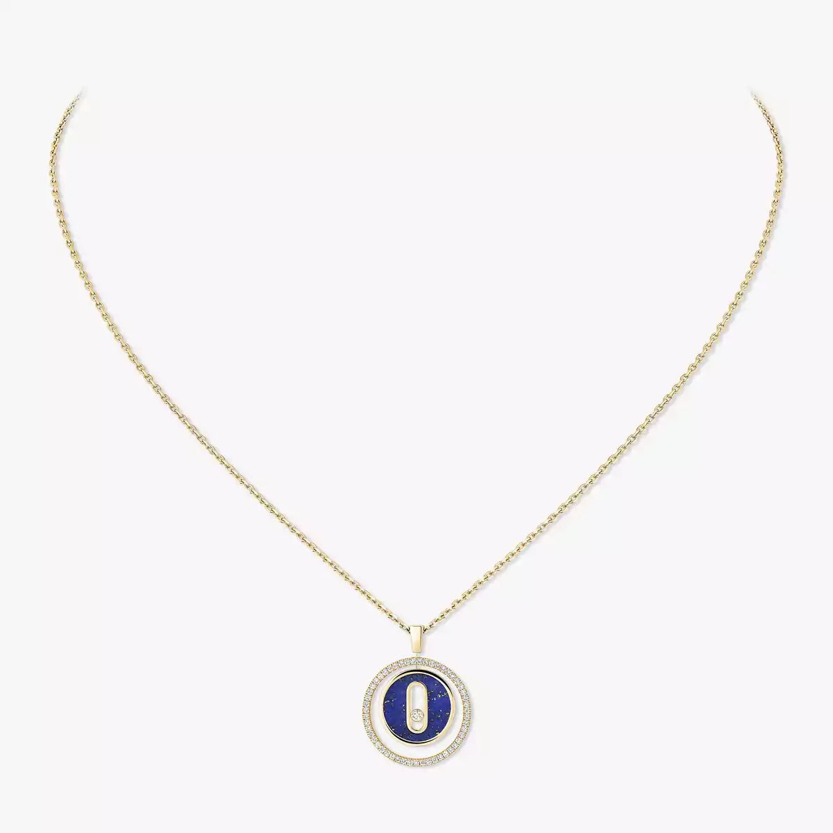 [moco jewelrys]Lucky Move Diamond Necklace in Rose Gold and White Mother-of-Pearl
