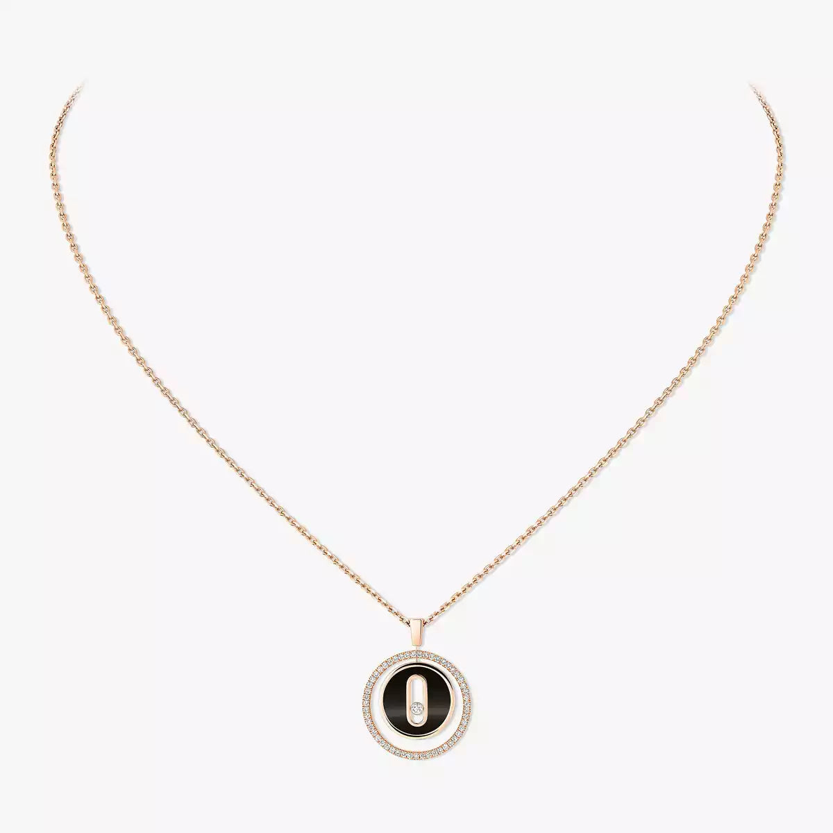 [moco jewelrys]Lucky Move Diamond Necklace in Rose Gold and White Mother-of-Pearl