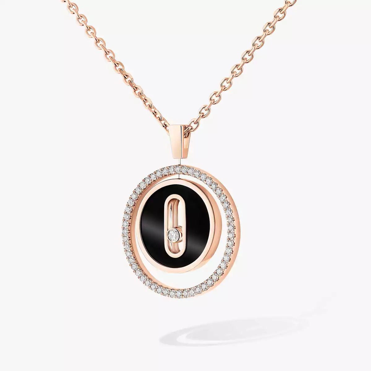 [moco jewelrys]Lucky Move Diamond Necklace in Rose Gold and White Mother-of-Pearl