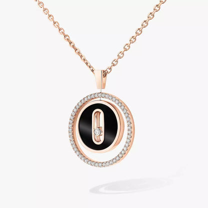 [moco jewelrys]Lucky Move Diamond Necklace in Rose Gold and White Mother-of-Pearl