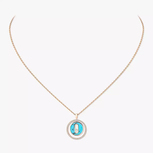 [moco jewelrys]Lucky Move Diamond Necklace in Rose Gold and White Mother-of-Pearl