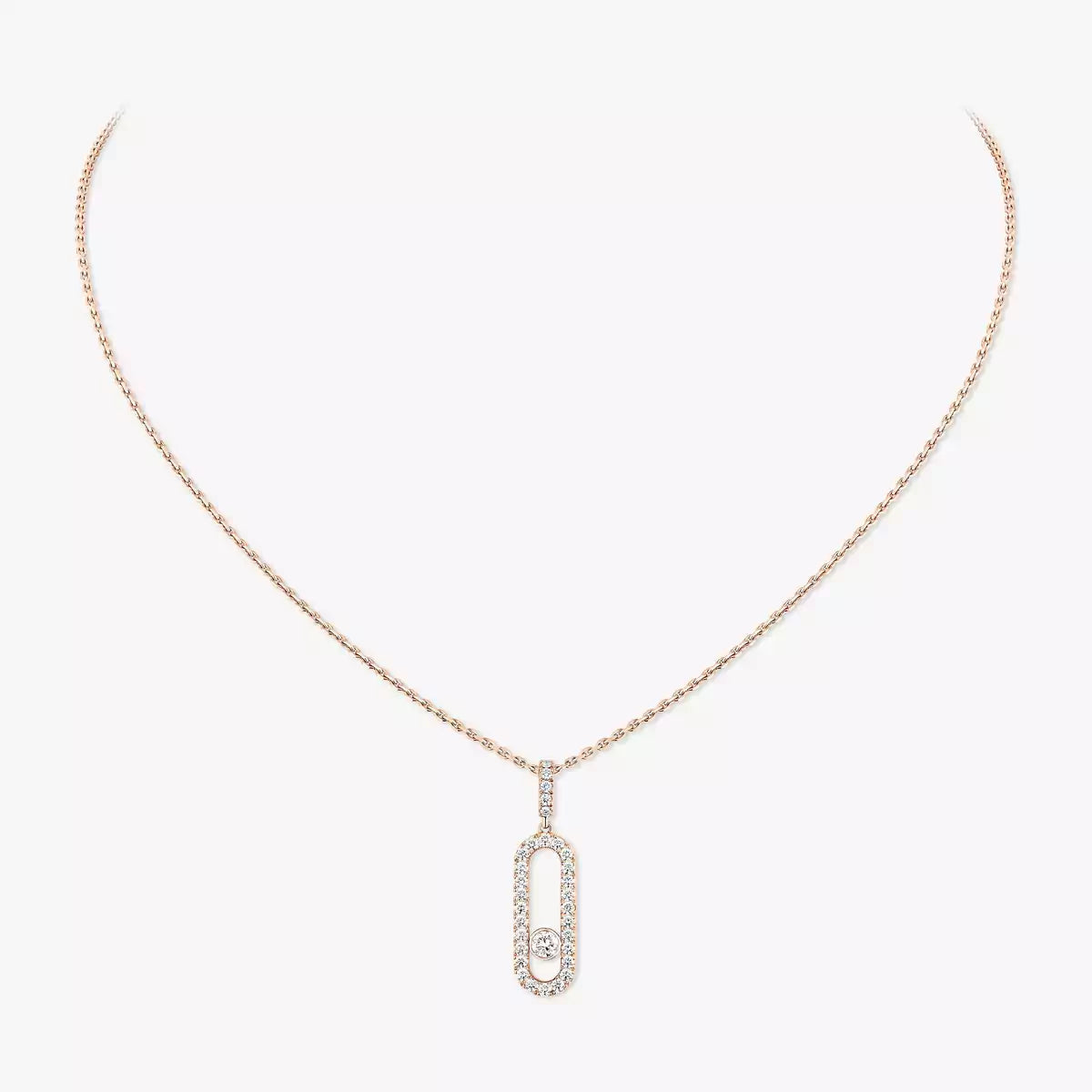 [moco jewelrys ]Move Uno Diamond Necklace in Rose Gold