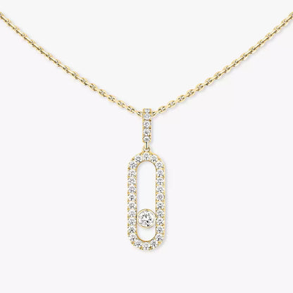 [moco jewelrys ]Move Uno Diamond Necklace in Rose Gold