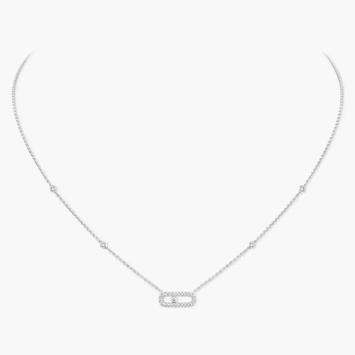 [moco jewelrys ]Diamond Necklace Move Uno