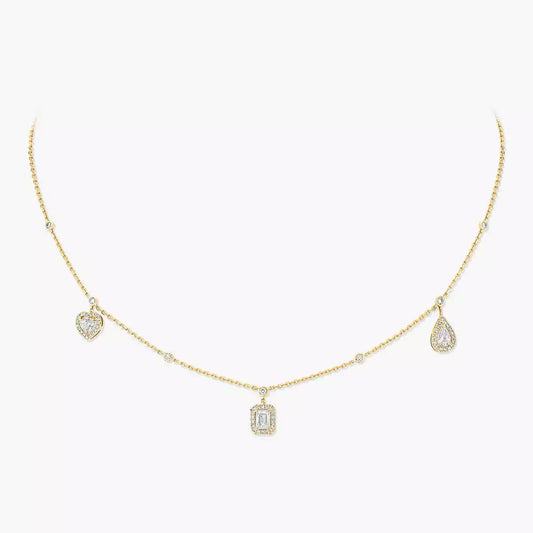 [moco jewelrys ]My Twin Diamond Necklace in Silver