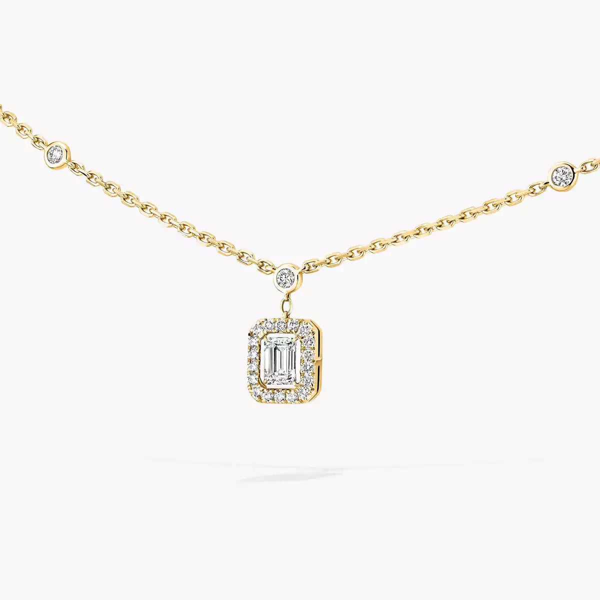 [moco jewelrys ]My Twin Diamond Necklace in Silver