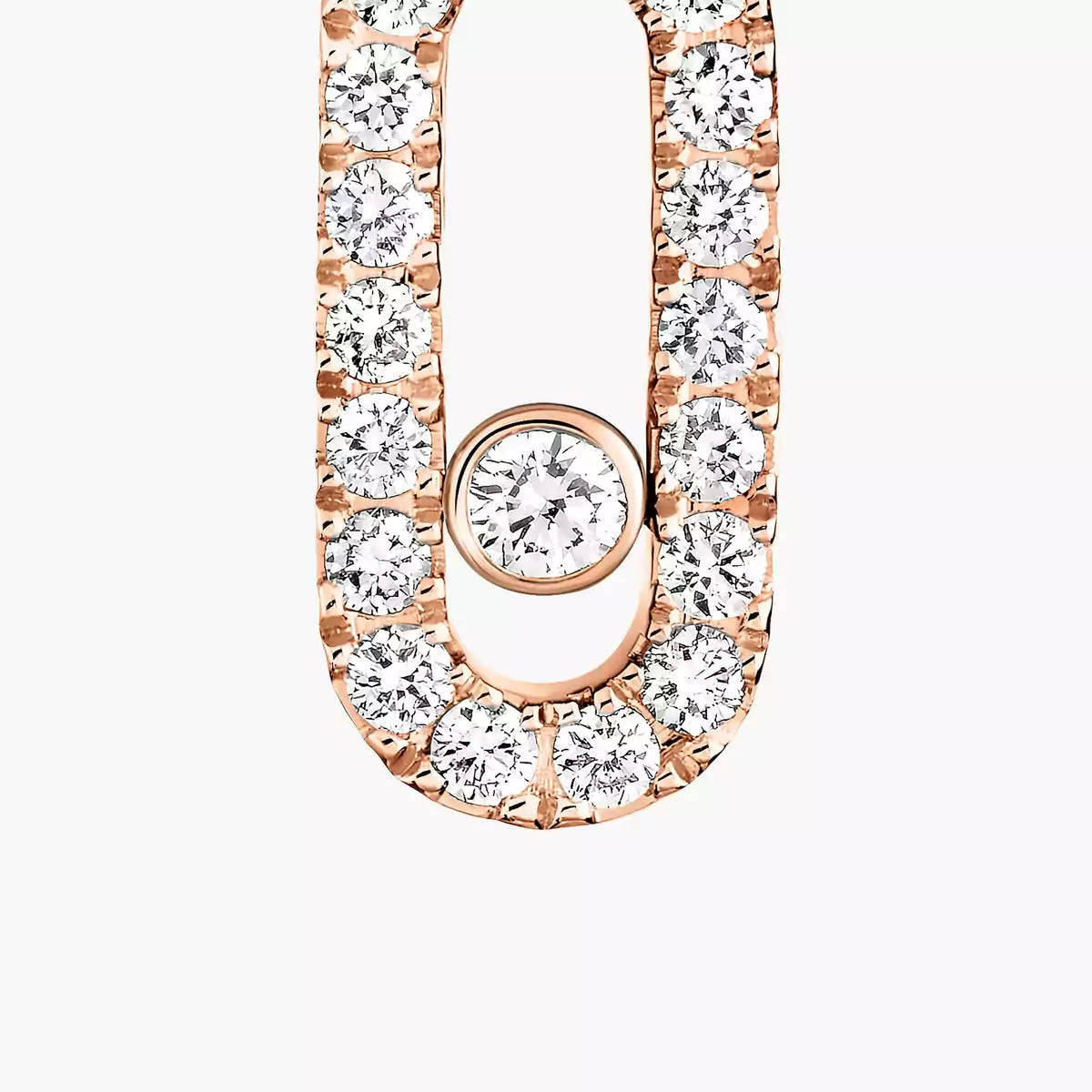 [moco jewelrys ]Move Uno Single Diamond Hoop Earring
